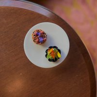 STURGEON wakame, trout roe  PRETZEL aged cheddar,