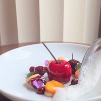 Launching this new dessert tonight:
Cherry - semi-