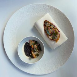 OSETRA CAVIAR, manilla clams, geoduck, sea lettuce